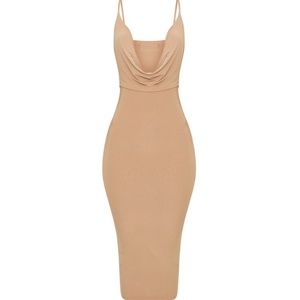 Cowl Neck Midi Dress